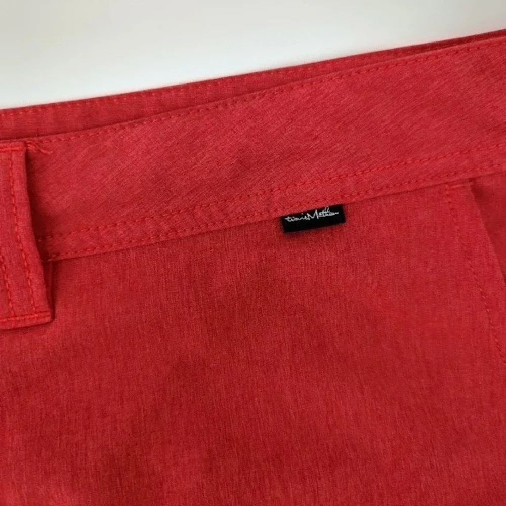 TravisMathew Shorts Mens 38 Red Performance Golf Chino Flat Front Stretch *READ*